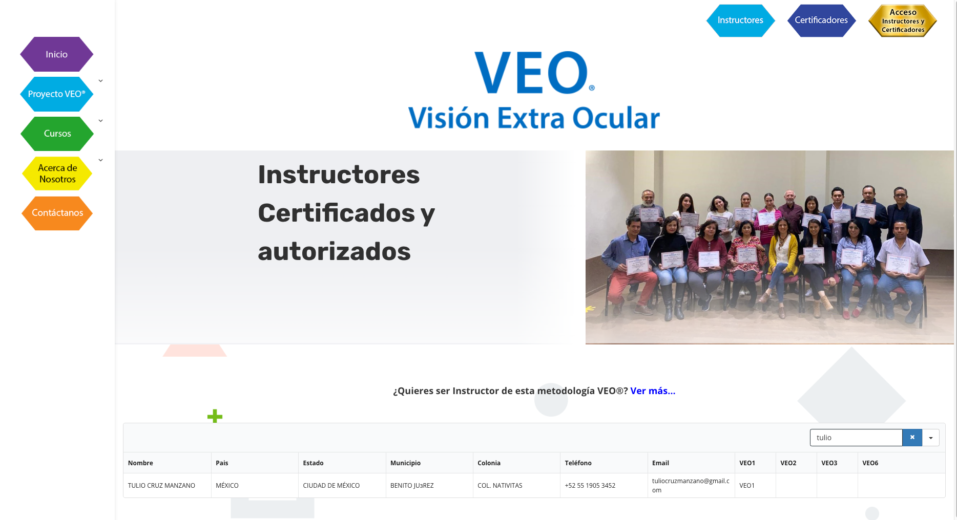 Certificación como Instructor